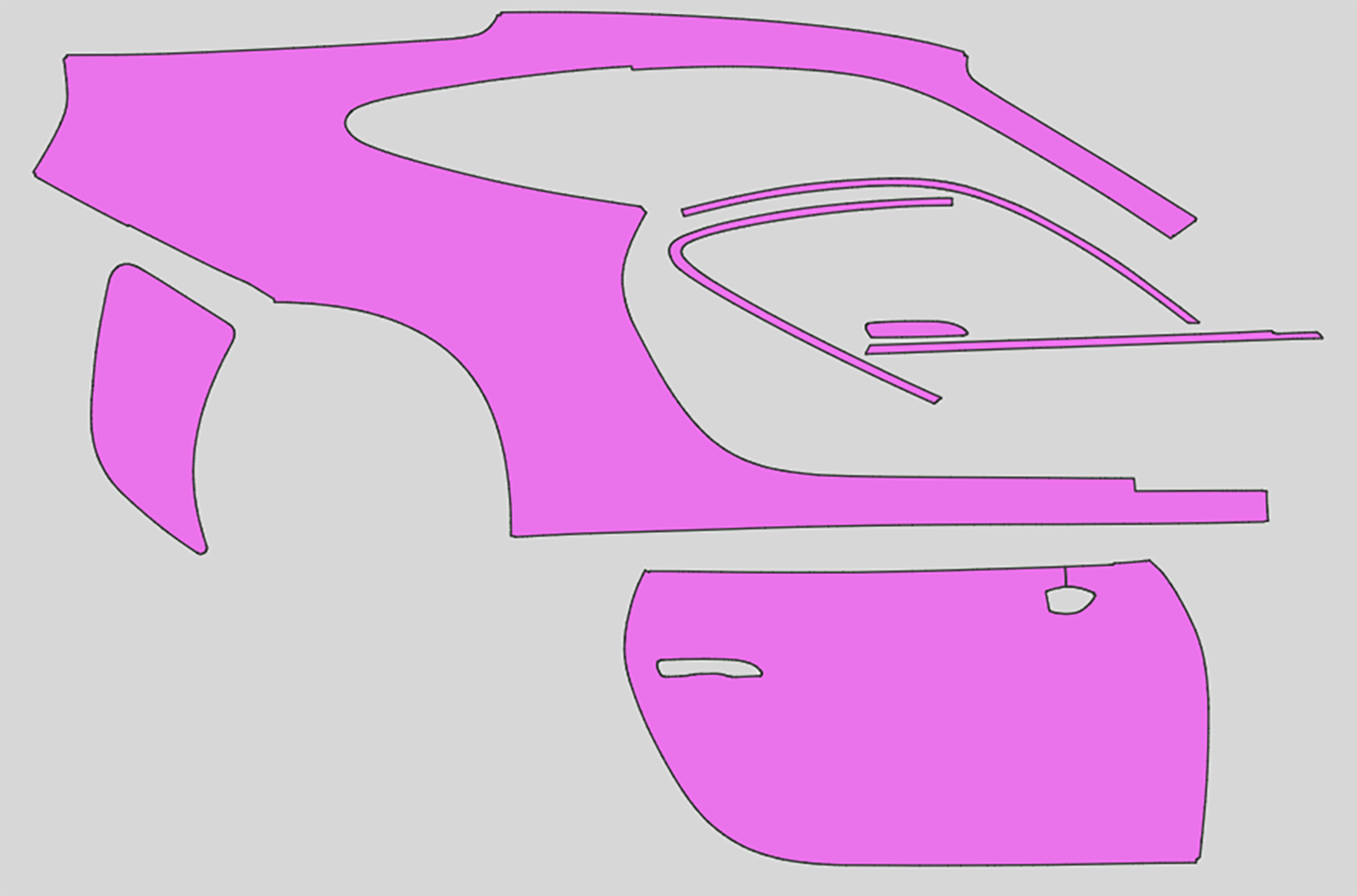 Porche 911 Coupe Carerra T Exterior Precut