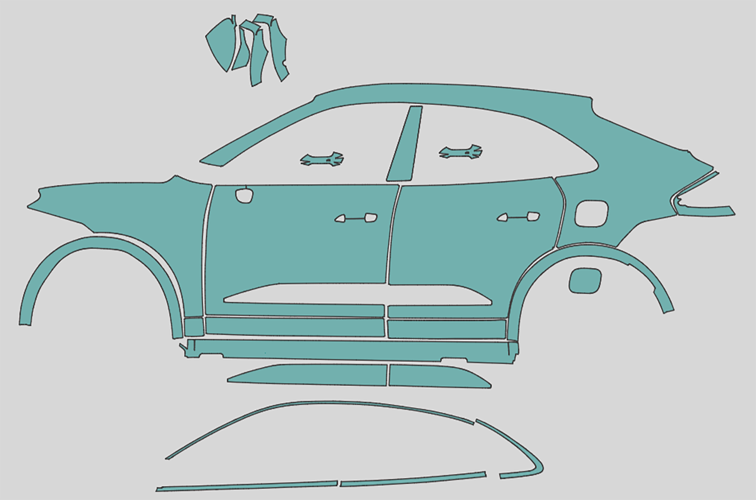Porsche Macan Electric Turbo Exterior Precut