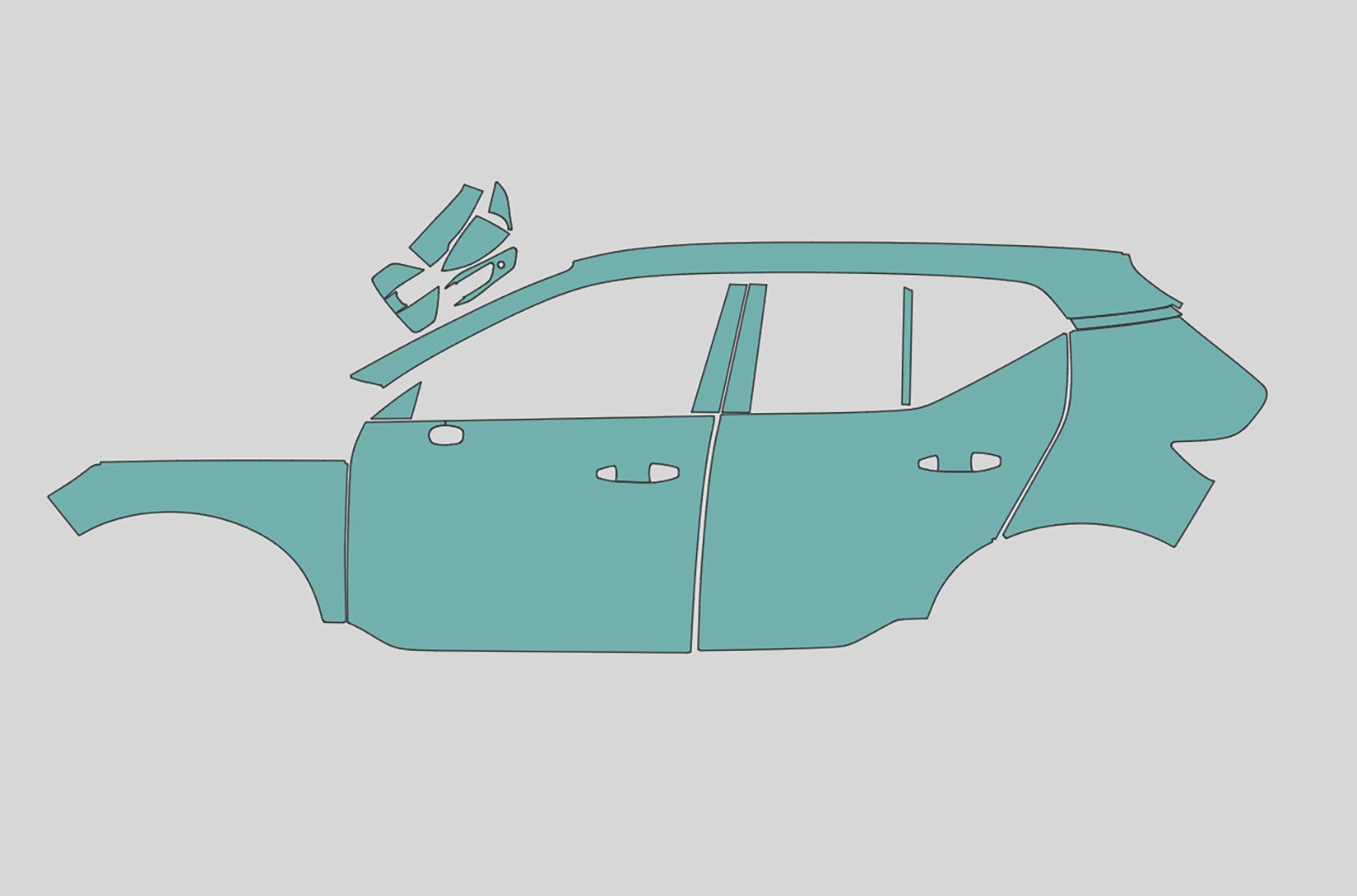 Volvo EX40 Exterior Precut